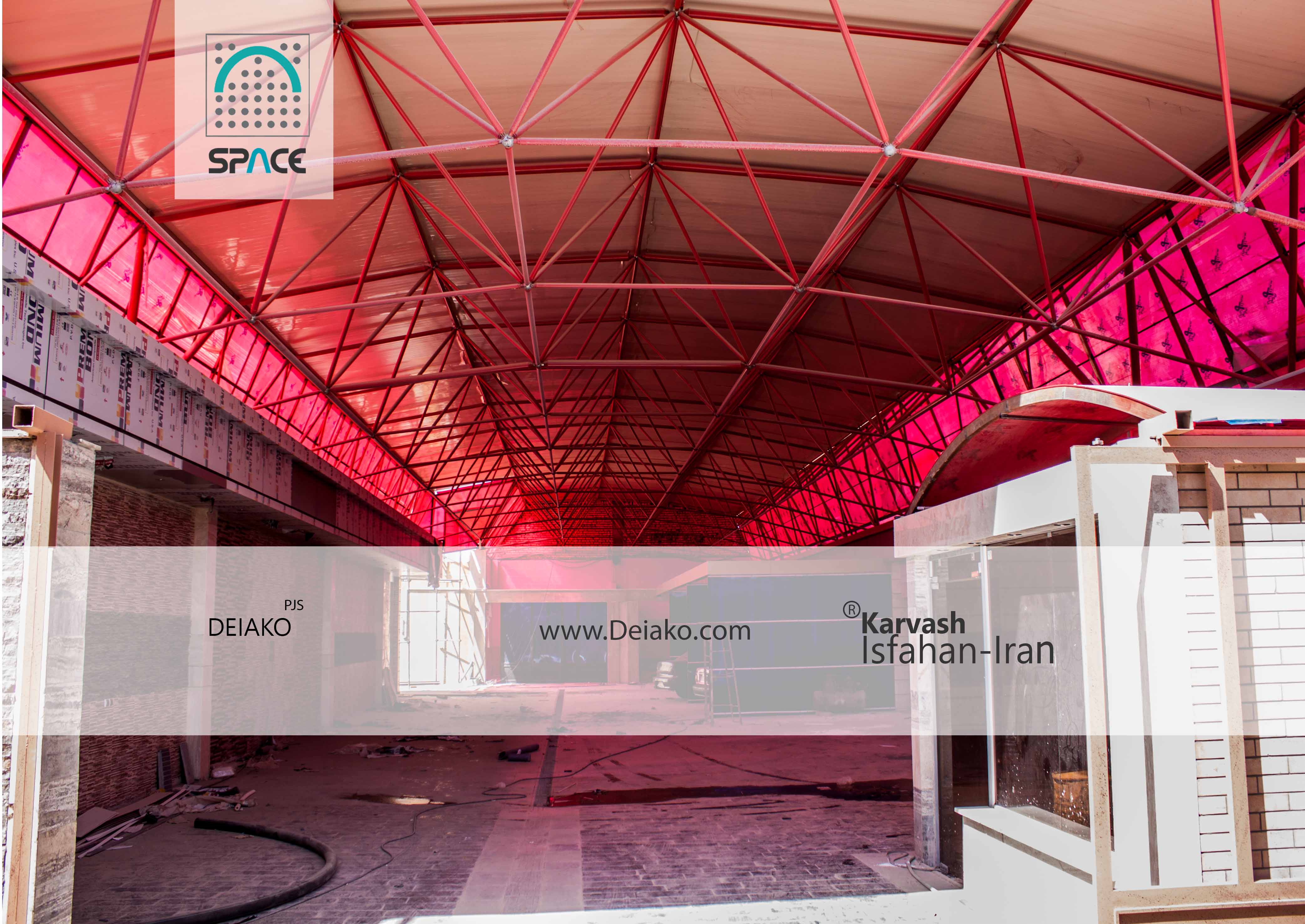 سقف فضایی قوسی کارواش فولادشهر